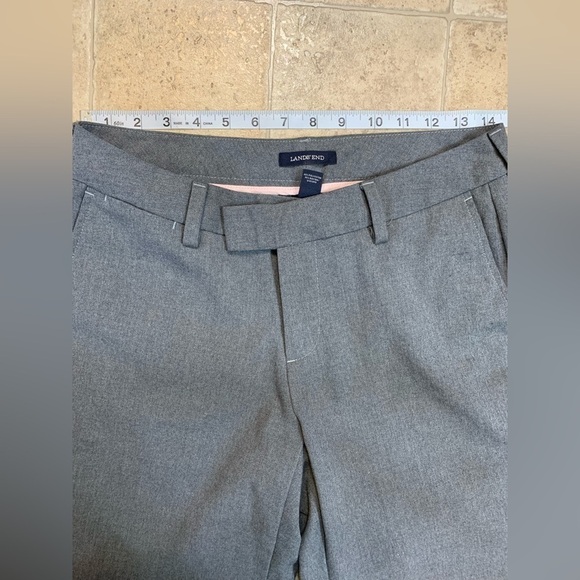 Lands' End Women's Dress Pants Gray Polyester Blend Size 4 - Picture 4 of 10